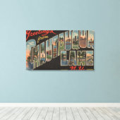 Chautauqua-See - Große Briefmarkenszenen Leinwanddruck (Insitu (Holzboden))