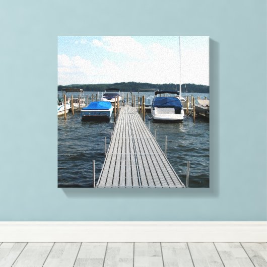 Chautauqua-See, New Yorker ummantelte Canvas Leinwanddruck (Insitu (Holzboden))