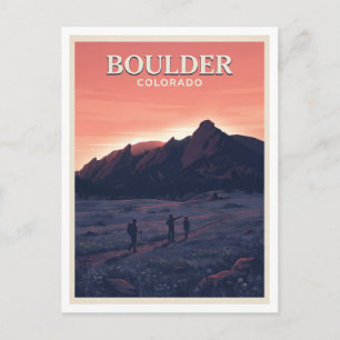 Chautauqua-Wiese und Flatirons Boulder Postkarte
