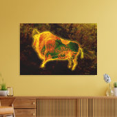 Chauvet Bison Canvas Print Leinwanddruck (Insitu (Wohnzimmer))