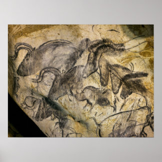 Chauvet Cave in Vallon Pont d'Arc Poster