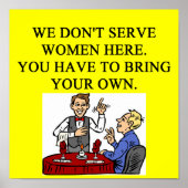 Chauvinist-Bar-Witz Poster (Vorne)