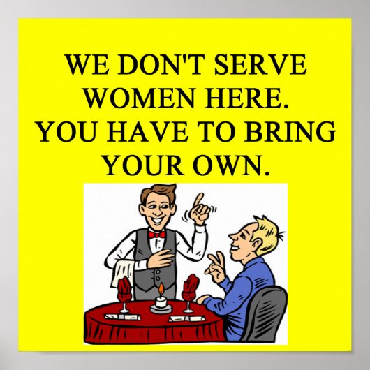 Chauvinist-Bar-Witz Poster (Vorne)