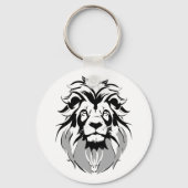 Chaveiro Círculo de Metal com rosto de leão 5,08cm Schlüsselanhänger (Vorderseite)