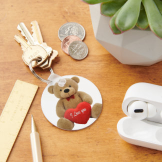 Chaveiro com detalhes de urso de eu te amo schlüsselanhänger