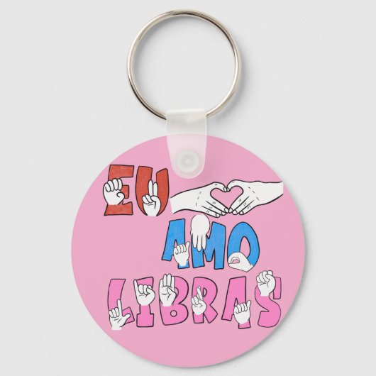 Chaveiro Eu amo Libras Schlüsselanhänger (Vorderseite)