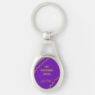 Chaveiro Faixa Roxa Jiu-Jitsu nome personalizável Schlüsselanhänger