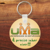 Chaveiro UMA É preciso saber viver Amarelo Schlüsselanhänger (Vorderseite)