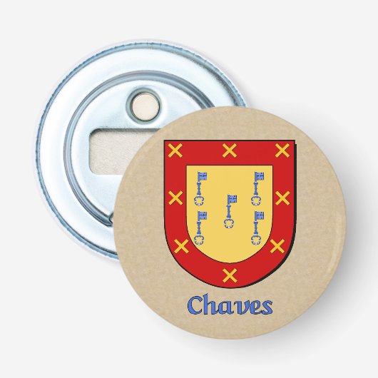 Chaves Historischer Waffenschild Flaschenöffner (Vorderseite)