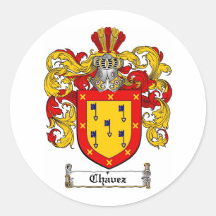CHAVEZ FAMILIENWAPPEN - CHAVEZ WAPPEN RUNDER AUFKLEBER