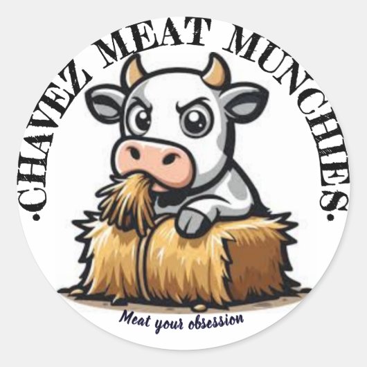 Chavez Jerky Runder Aufkleber (Vorderseite)