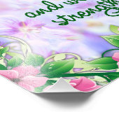 Chazak Chazak Sei starke hebräische englische Blum Fotodruck (Ecke)