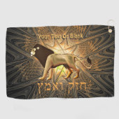 Chazak Ve'ematz Golfhandtuch (Horizontal)