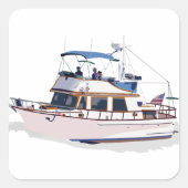 CHB DIESEL TRAWLER QUADRATISCHER AUFKLEBER (Vorderseite)