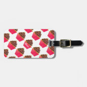 Chcolate Lover Pink Personalisiert Cupcake Sprinkl Gepäckanhänger (Vorderseite horizontal)