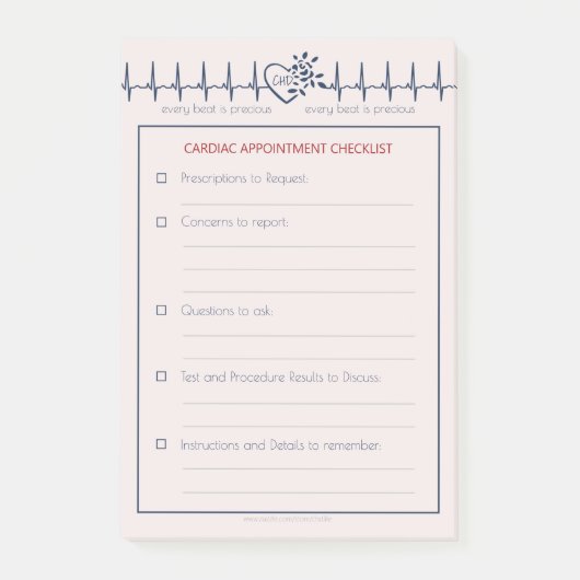 CHD Ärzteernennung nach der Zulassung Post-it Klebezettel (Vorderseite)