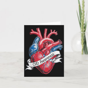 Chd Awareness Anatomisches Herz Band Design Karte