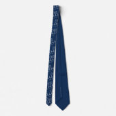CHD Awareness Blue Heartbeat Neck Tie Krawatte (Rückseite)