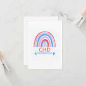 CHD Awareness Heart Disease Bleached Karte (Vorderseite/Rückseite Beispiel)