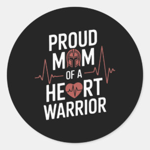 Chd Awareness Heart Disease Warrior Proud Warrior Runder Aufkleber