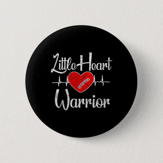Chd Awareness - Little Heart Warrior Button (Vorderseite)