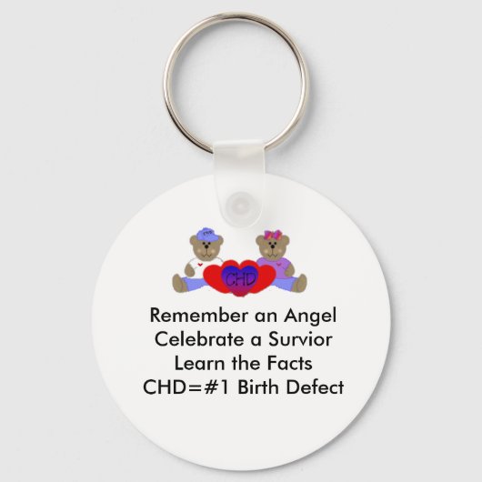 CHD Awareness Schlüsselanhänger (Vorderseite)