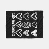 Chd Awareness Warrior-heart Disease Month Awarenes Fleecedecke (Vorderseite (Horizontal))