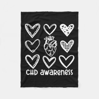 Chd Awareness Warrior-heart Disease Month Awarenes Fleecedecke