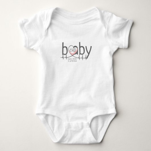 CHD Baby Heartbeat Strampler (Vorderseite)
