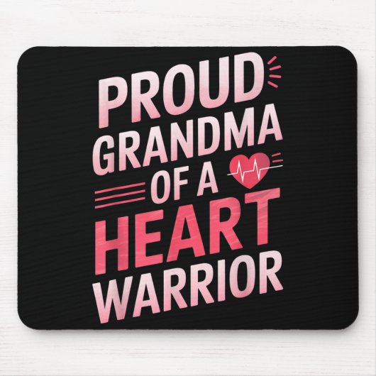 CHD-Bewusstsein Herzerkrankung Krieger Stolzer Kri Mousepad (Vorne)