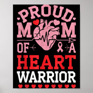 CHD-Bewusstsein Herzkrankheit Mutter Krieger Unter Poster