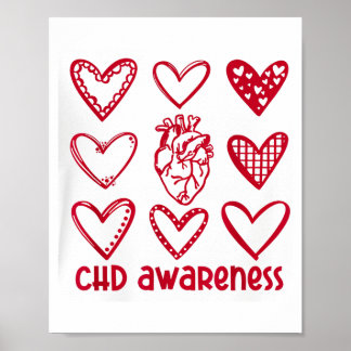 CHD-Bewusstseins-Monat für angeborene Herzfehler Poster