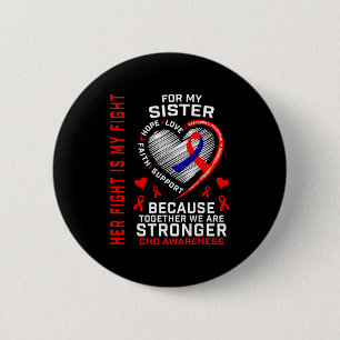 CHD-Bewusstseins-Schwester-Herzkrankheit-passende Button
