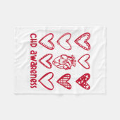 CHD-Bewusstseinsmonat für angeborene Herzfehler Fleecedecke (Vorderseite (Horizontal))