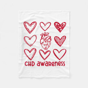 CHD-Bewusstseinsmonat für angeborene Herzfehler Fleecedecke