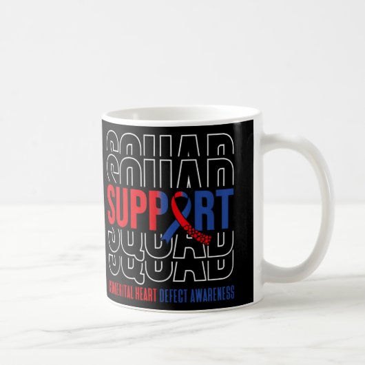 Chd Congenital Heart Defect Awareness Support Squa Kaffeetasse (Rechts)