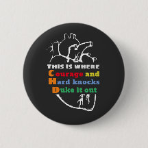 CHD Courage Word Cloud Heart Sketch Button