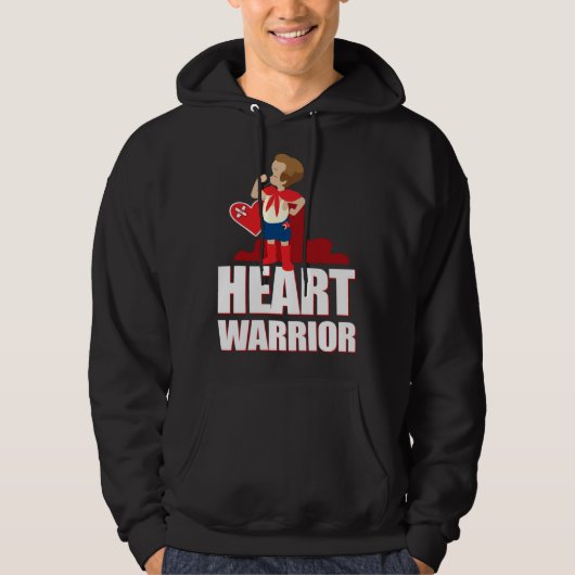 CHD Heart Confidence Caped Boy Hero Warrior Healed Hoodie (Vorderseite)