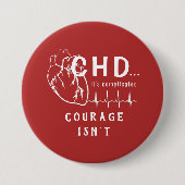 CHD Heart Sketch EKG Button (Vorderseite)