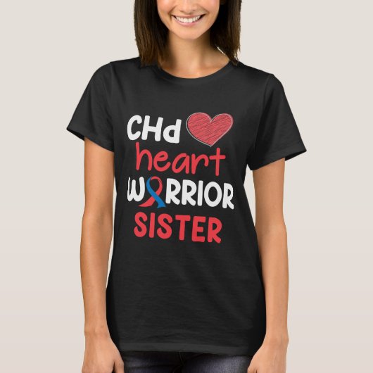 CHD Herzerkrankungen Krieger mit Stolz Geschwätzig T-Shirt (Vorderseite)