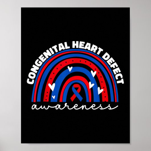 Chd Kongenitale Herzfehler Warnmonat für Ki Poster (Vorne)