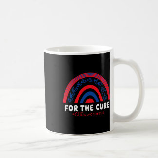 CHD-Unterstützung Rot-Blaues Regenbogen-Herzkrankh Kaffeetasse