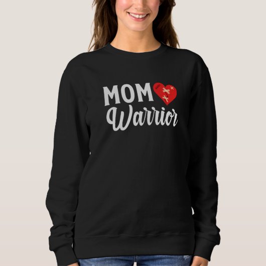 CHD Warrior Mama Kongenitale Herzerkrankung CHD Ma Sweatshirt (Vorderseite)