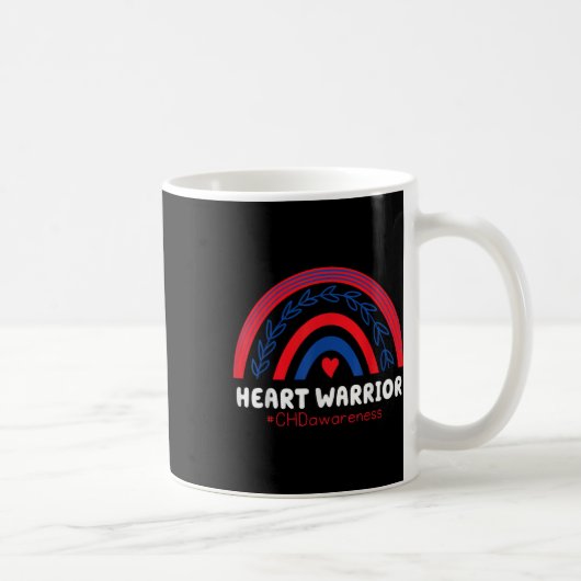 Chd Warrior Red & Blue Rainbow Heart Disease A Kaffeetasse (Rechts)
