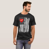 CHD Warrior US Flag Kongenitale Herzerkrankung 1 T-Shirt (Vorne ganz)