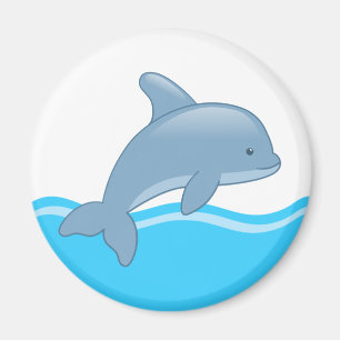Che Cartoon Jumping Dolphin Magnet