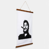 Che Guevara, Comandante, Revolution, Kuba, Havanna Wandteppich Mit Holzrahmen (Gewinkelt)