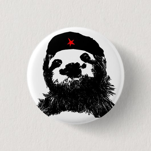Che Guevara Faultier Button (Vorderseite)