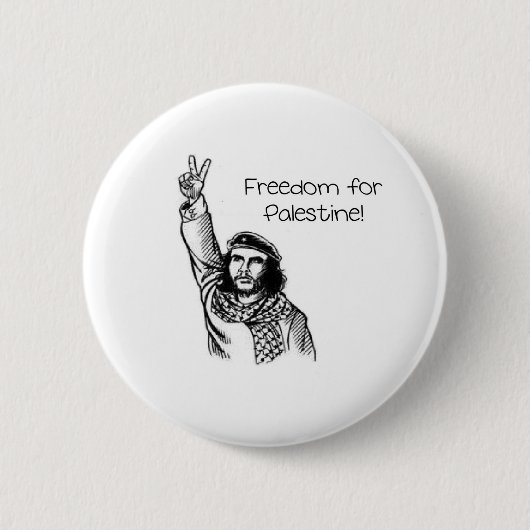 Che Guevara, Freiheit für Palästina! Button (Vorderseite)