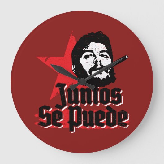 Che Guevara Juntos Se Puede Angebot gemeinsam könn Große Wanduhr (Vorderseite)